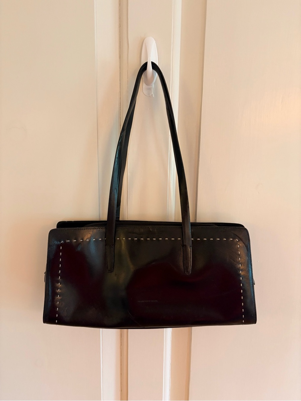Vintage Y2K Francisco Biasi East West Designer Shoulder Bag / Genuine Leather